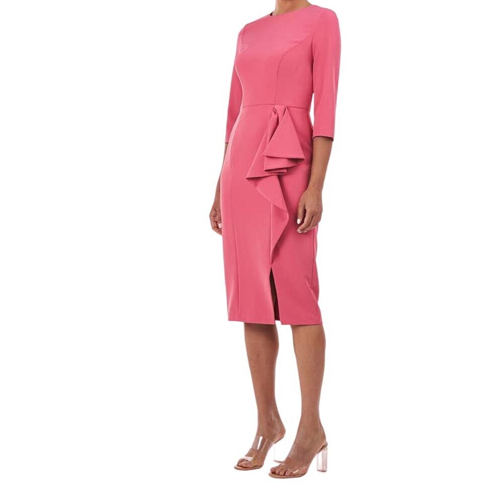 Kay Unger dress Loretta Midi pink size 6